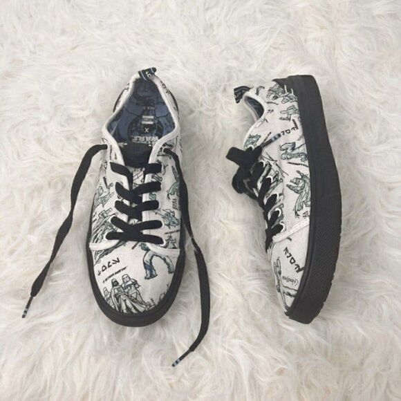 Star Wars x Toms Star Wars Sketch Print Shoes TRVL Lite Low Men's Size 8.5 W - Picture 1 of 9